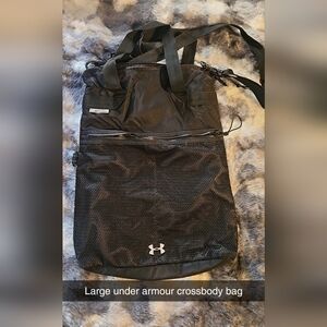Under Armour Black and Gray Men's Messenger Bag